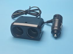 Разветвитель прикуривателя WF-0318 на два гнезда с проводом