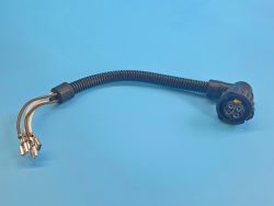 Разъем заднего фонаря (4 контакта) угловой для грузовых автомобилей, в гофре