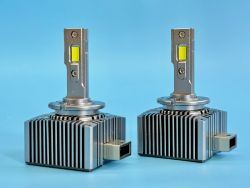 LED лампа D1S/D1R 12V 110W/пара 6000K canbus, радиатор + вентилятор, алюминиевый корпус, диод  9575 chips