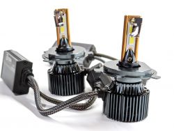 LED лампы N6 Н4 H/L 24V 110W 6000K с чипом 3570, Canbus, комбинированным охлаждением и корпусом из авиационного алюминия