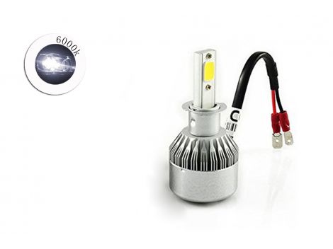 Комплект LED ламп C6 H1 6000K 12V радиатор с вентилятором (chip COB)