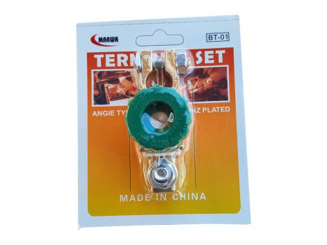 DDKT-X Клемма АКБ цинковая с латунным отключателем массы (минусовая). Болты железные оцинкованные