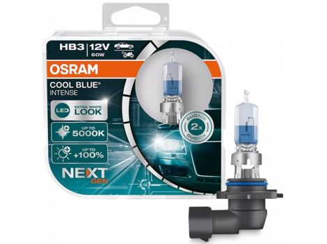 Комплект галогеновых ламп Osram HB3 12V 60W P20d Cool Blue Intense