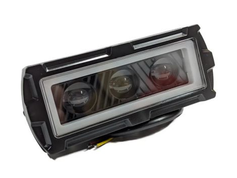 Светодиодная фара HP-GZD-311-01 12/24V ближний свет (белый и желтый) с DRL. Четкая свето-теневая граница